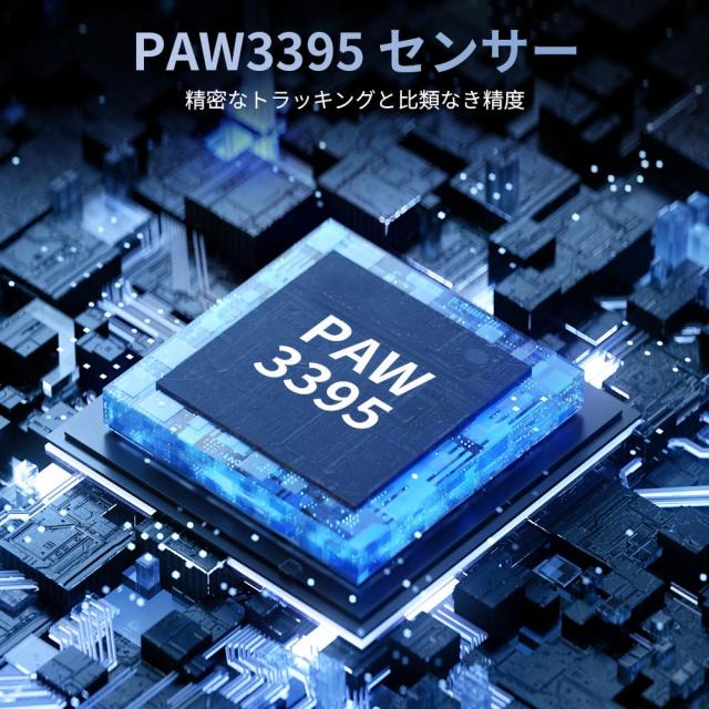 DELUX M500PRO ゲーミングマウス 無線、60.5g軽量、8000Hzポーリングレート、小手用、3モード接続、PAW3395センサー26000DPI、クリック寿_7
