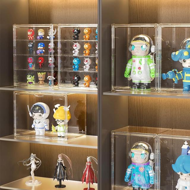 goteeki フィギュアケース 1個セット 大サイズ 収納 透明展示ケース