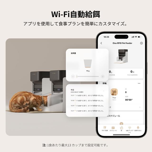 PETLIBRO 自動給餌器 自動えさやり器 餌やり器 食器 RFID ライト付き