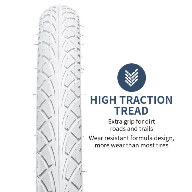 YunSCM 2本セット,26 1.95 タイヤ 白,26x1.95 50-559 タイヤ カラー + 26x1.75/2.25 チューブ 肉厚 米式バルブ32mm +タイヤレバ,適用 26