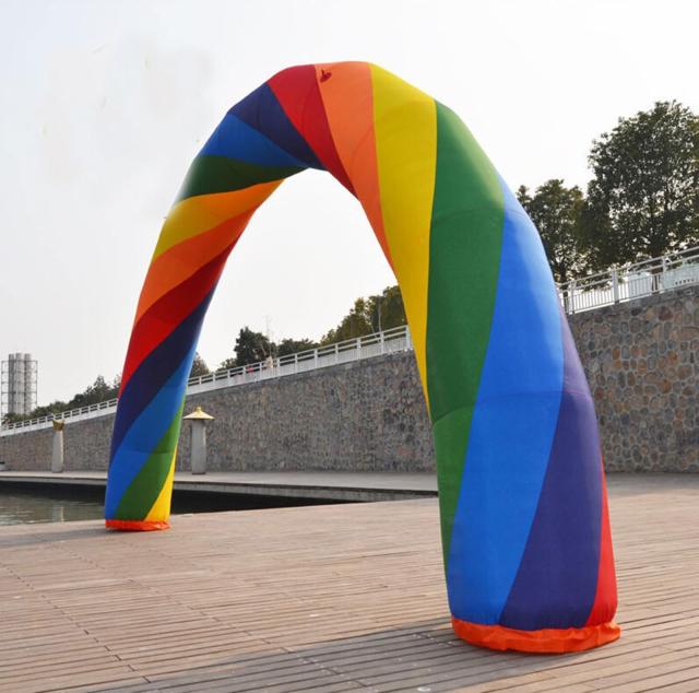 INTBUYING エアーアーチ 直径8m レインボーアーチ エアーブロー 開店祝い 結婚式 イベント