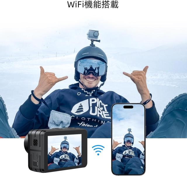 AKASO Brave 7 LE アクションカメラ 4K60FPS 20MP 128GBメモリカード付き IPX7本機防水 40M防水(防水ケース付属) 六軸手ぶれ補正 外部マ_5