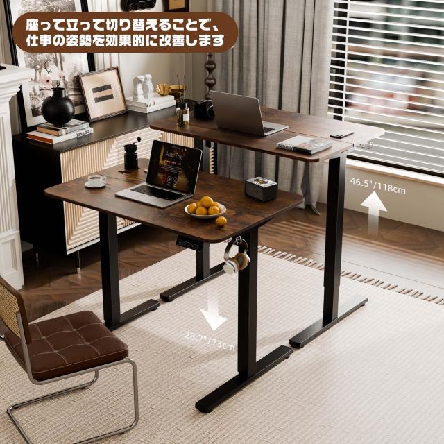ERGOMAKER 昇降デスク 幅90*奥行60CM 電動昇降デスク スタンディング