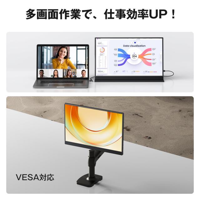 KEEPTIME モバイルモニター 4k モバイルディスプレイ 16 インチ