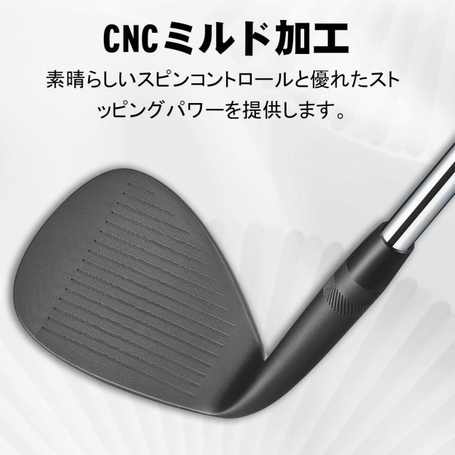 サンドウェッジ 鍛えるゴルフウェッジ 成人男性用 48/50/52/54/56/58/60 度 ギャップウェッジ ロブウェッジ 右利き用,ミルドフェースで回転運動量