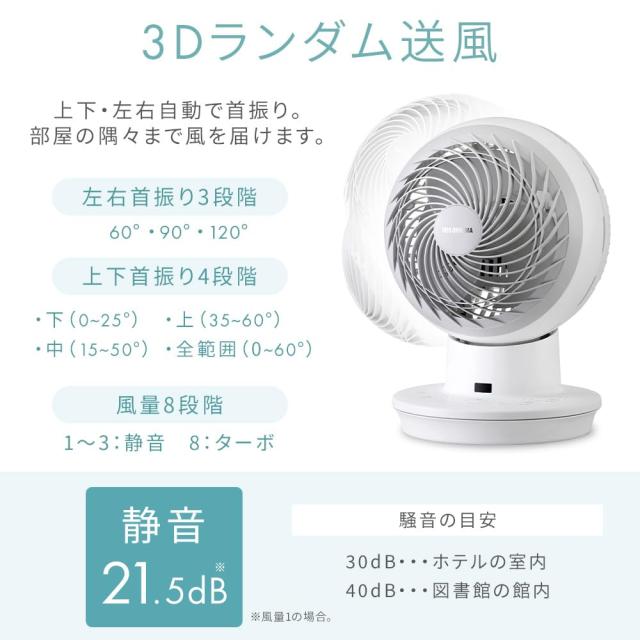 アイリスオーヤマ サーキュレーターアイ DC JET 15cm PCF-SDC15T-EC-W ホワイト_2