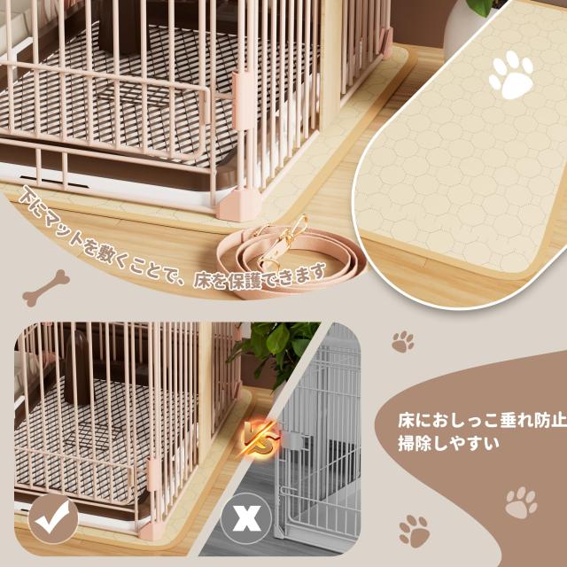 Petnniko 犬 ケージ 犬 ゲージ Amazon | Petnniko 犬 ケージ 犬 ゲージ 幅146×奥行68×高さ70cm 小中