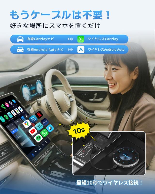 【公式】Ottocast OttoAibox P3 オットキャスト P3 CarPlay AI Box_7