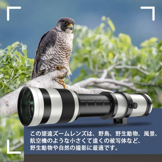 Lightdow 望遠 ズーム レンズ 420-800mm F/8.3-16 対応キヤノンEF/EF-S レンズ for Canon EOS Kiss X10i X10/250D X9i X9 X8i X7i X6i X5