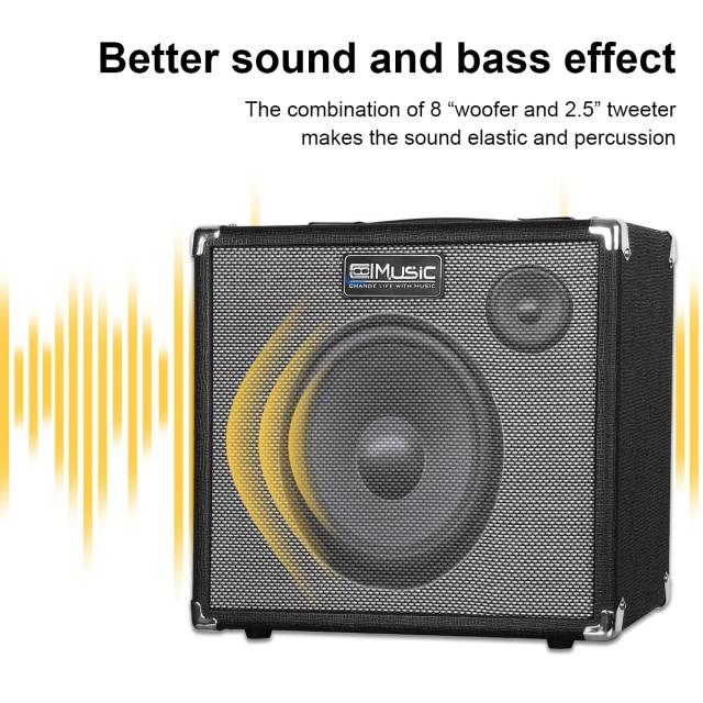 Coolmusic TS112 ベースギターアンプ 30W エレキギター ベースコンボ 
