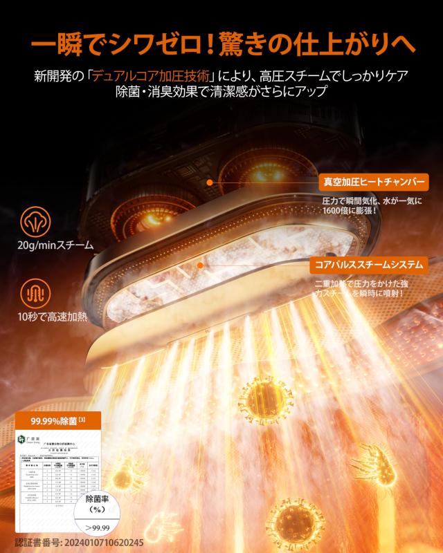 Poco'ceポコチェ掲載・2025年最軽量設計】RANVOO アイロン スチーム