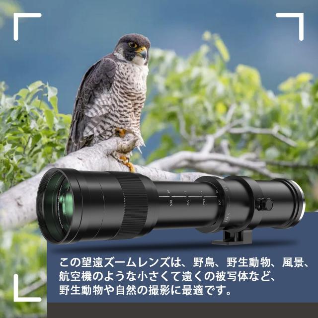 Lightdow 望遠 ズーム レンズ 420-800mm F/8.3-16 対応キヤノンEF/EF-S レンズ for Canon EOS Kiss X10i X10/250D X9i X9 X8i X7i X6i X5