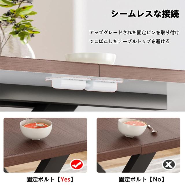 Bidesen ダイニングテーブル 折り畳み 幅120cmx奥行60cmx高さ74cm 使用1/2/4/6人 組み立て不要 折りたたみダイニングテーブル 2026年最新_4