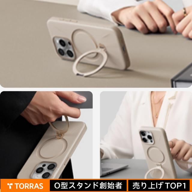 【新型ゼンマイ式 ・本体新色にピッタリ！】TORRAS iPhone 16 Pro Max 用 ケース カメラコントロール対応 ゼンマイ式スタンド マグネット_6