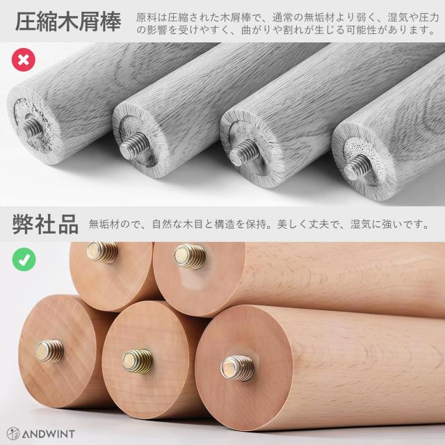 ANDWINT ローテーブル 組立簡単 安定 座椅子用テーブル センターテーブル 一人暮らし 幅100×奥行50×高さ42.5cm リビング 机 デスク 木_5