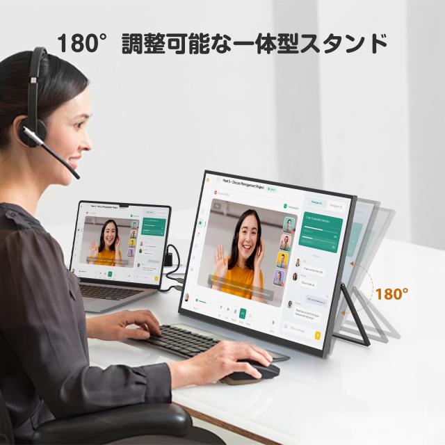 Newsoul モバイルモニター 22インチ モバイルディスプレイ 2K