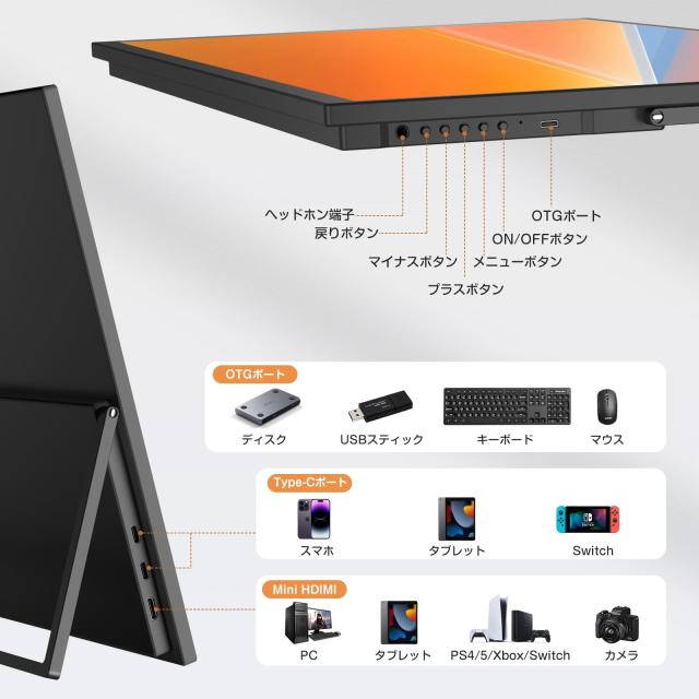 Newsoul 22インチ モバイルモニター Newsoul モバイルモニター 22インチ モバイルディスプレイ 2K
