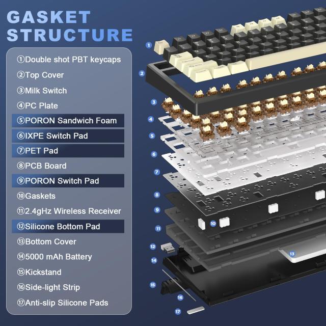 YUNZII YZ98 99 キー メカニカル キーボード ガスケット搭載 ホット