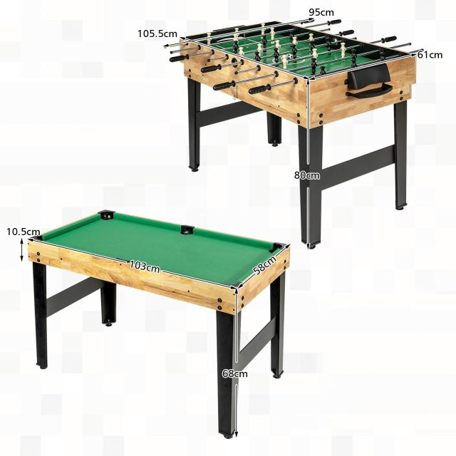 GYMAX マルチゲームテーブル 卓上 テーブルゲーム テーブルサッカー
