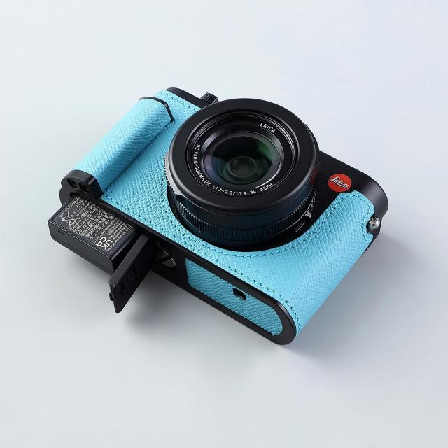 SIUTATDSH カメラハーフケース Leica D-LUX 8用、ビンテージメタル本革インスタントカメラ保護ケース スタイリッシュ ポータブル 耐衝撃_2