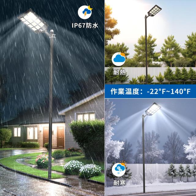 【強力・爆光】Gefolly ソーラーライト 屋外 街灯 SL-6000W 600000LM ledソーラー街灯 IP67防水 三つ照明モード リモコン付き タイマー機