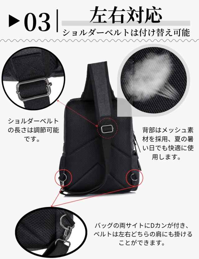 Leaper(リーパー) ボディバッグ ワンショルダー メンズ 帆布 リュック 大容量 14インチPC対応 キャンバス 通勤 通学 旅行 多機能 3003ネの通販は