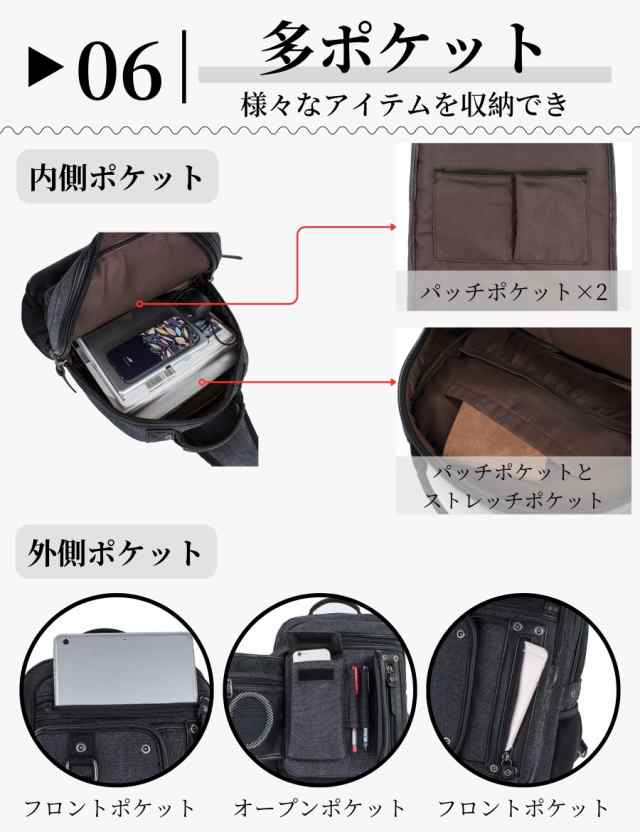 Leaper(リーパー) ボディバッグ ワンショルダー メンズ 帆布 リュック 大容量 14インチPC対応 キャンバス 通勤 通学 旅行 多機能 3003ネの通販は