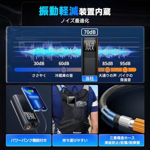 AAL 自転車 空気入れ 電動 電動空気入れ バイク 車 用