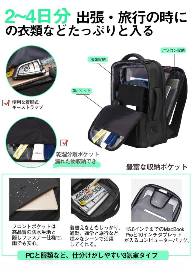 Fenree.geer] ビジネスリュック メンズ リュックサック 大容量 バック