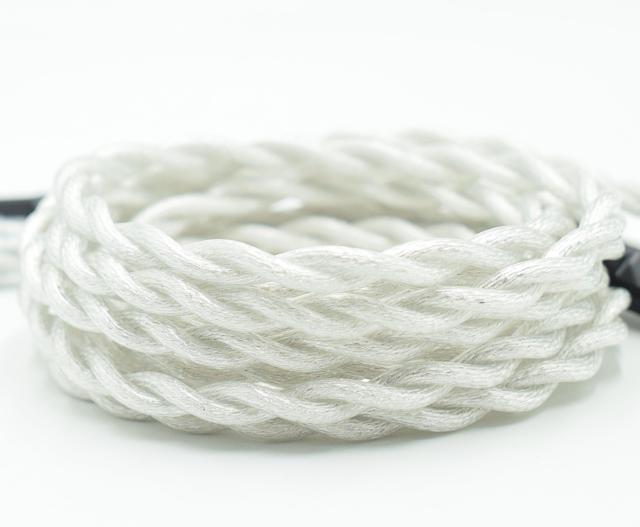 【JSHiFi-Memory】2pin4.4mmリケーブル 2芯バランス同軸ケーブル銀メッキ・単結晶銅混合線材 2pinイヤホンアップグレードケーブル 4.4mm