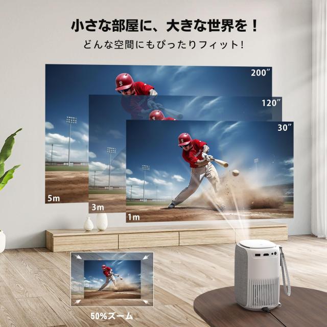 美品 ONOAYO フルHD 静音プロジェクター 高輝度 自動台形補正 吊下げ可 2025革新静音プロジェクター】ONOAYO プロジェクター 家庭用 28000LM高