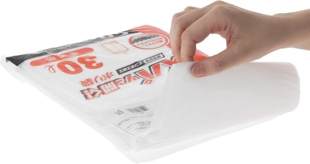 【Amazon.co.jp 限定】 ストリックスデザイン ゴミ袋 スパッと開く! ポリ袋 30L 50枚×20個セット 半透明 エンボス加工 開けやすく取り出_2