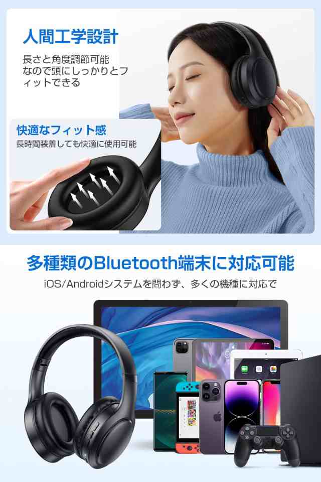 ヘッドホン bluetooth ヘッドホン ワイヤレスヘッドホン Sanlao ヘッドホン bluetooth ヘッドホン ワイヤレスヘッドホン Sanlao