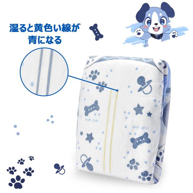 LittleForBig 大人用不織布おむつ 10枚入り*1パック 可愛い絵柄【青い