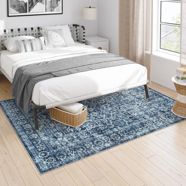 HAOCOO ラグ カーペット 洗える 140×200cm オールシーズン適用 絨毯 ペルシャ風 ラグマット 1.5畳 ふわふわ 滑り止め ホットカーペット_4