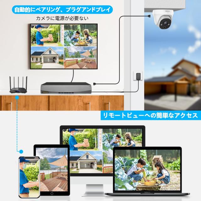 OOSSXX 4K800万画素・双方向通話・防犯カメラ 有線 ランキング 屋外 4K800万画素・ 双方向通話】 OOSSXX 防犯カメラ ドーム型 有線 8