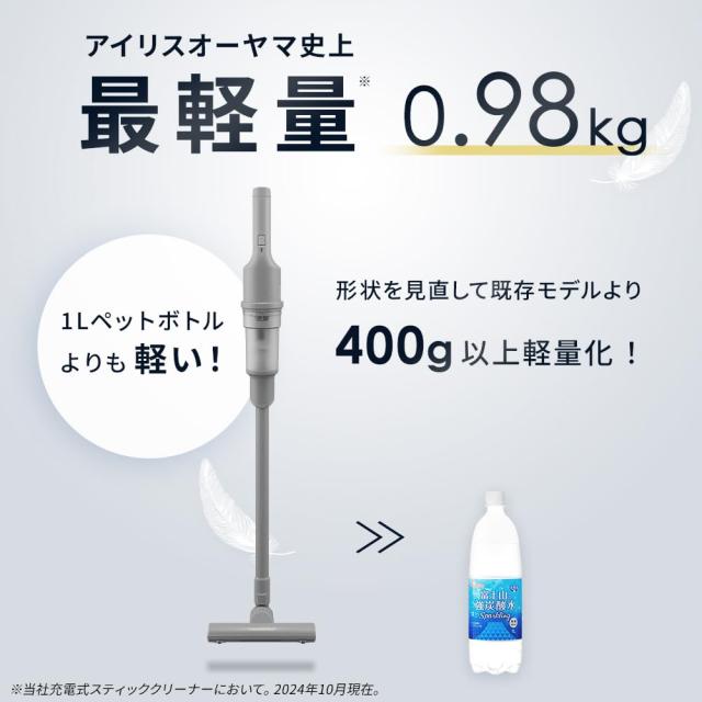 【Amazon.co.jp限定】アイリスオーヤマ 掃除機 コードレス サイクロン式 軽量 0.98kg ハンディ 2way すき間ノズル AZ-SCD-220-H_2