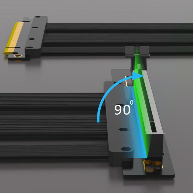 GLOTRENDS PCIe 5.0 X16 Riser Cable for PCIe 5.0/4.0 GPUs, Such as GeForce RTX 50/RTX 40 Series and AMD Radeon RX9000/RX7000 Seri_2
