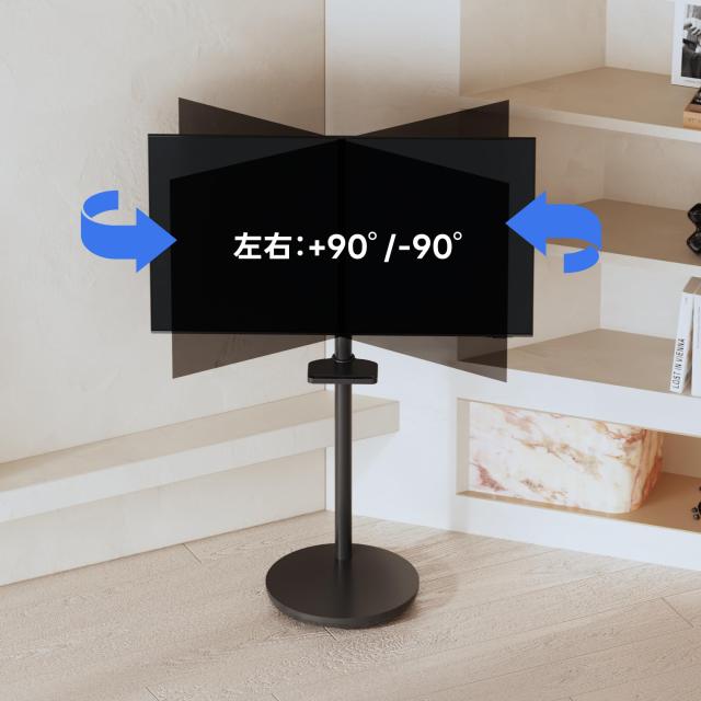 METIYA テレビスタンド 小型 テレビ台 黒 壁寄せ 移動式 キャスター付き METIYA テレビスタンド 小型 テレビ台 黒 壁寄せ 移動式 キャスター