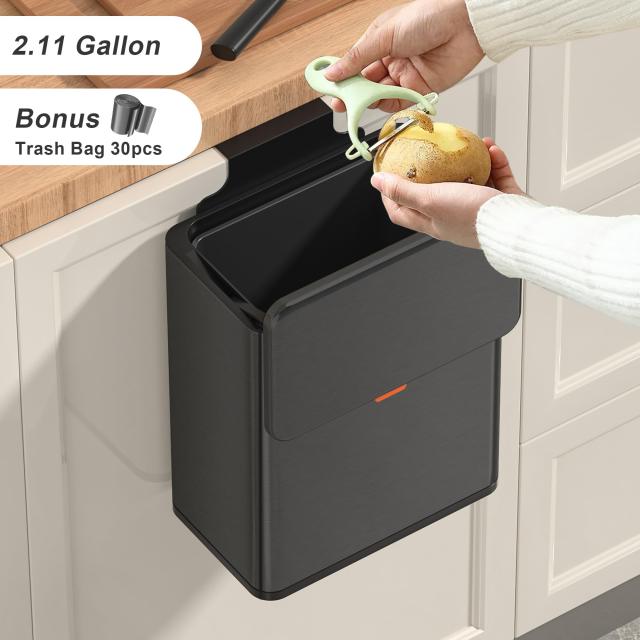 Mbillion 壁掛けゴミ箱 キッチンミ箱 おしゃれ 生ゴ フタ付き