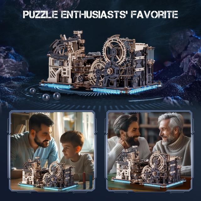 ROKR 立体パズル 電動マーブルラン LGC01＆LGA01＆接続部品 3点セット