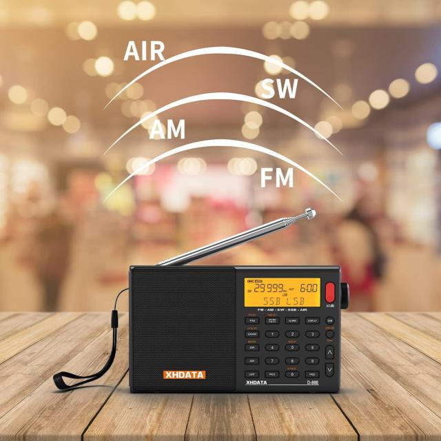XHDATA D-808 ポータブルラジオ FM AM SW LW ワイドFM エアバンド SSB