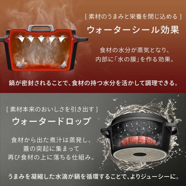 アイリスオーヤマ 鍋 無加水鍋 両手鍋 IH ガス火対応 26？ COTOCO 1台6役・時短調理 素材感も味わいも逃さない 軽量 両手鍋 お手入れ簡単