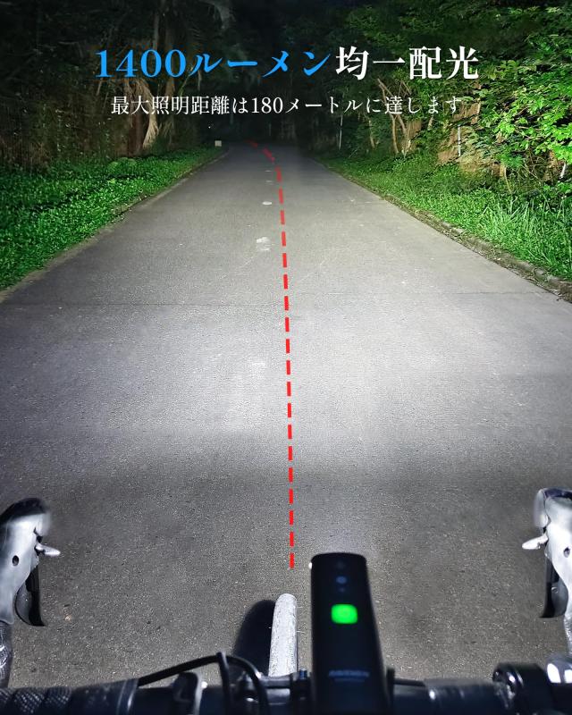 RAVEMEN K1400 銀輪ともし火 1400lm 人工知能学自動小銃調光 光・振りまわす検出器で自動小銃オンオフ USB-C申し受ける IPX7完膚無き迄に雨合羽 PSE允許 側面視認性 4