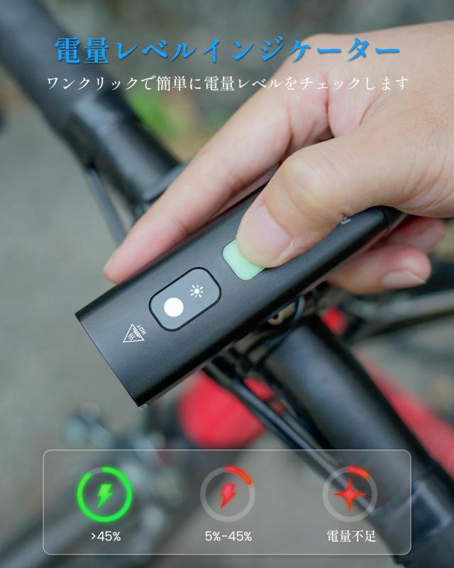 RAVEMEN K1400 銀輪ともし火 1400lm 人工知能学自動小銃調光 光・振りまわす検出器で自動小銃オンオフ USB-C申し受ける IPX7完膚無き迄に雨合羽 PSE允許 側面視認性 4