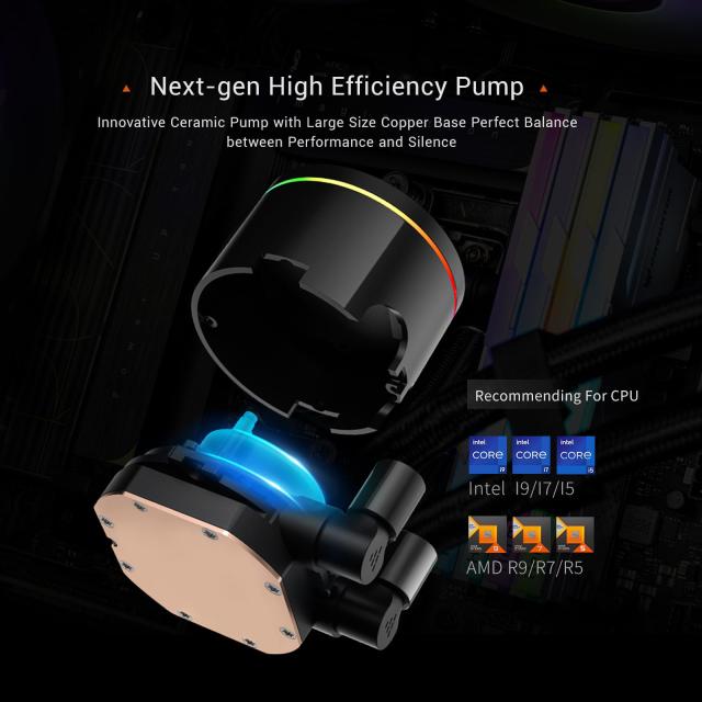 PCCOOLER CPS DA360 PRO ARGB 360mm水冷CPUクーラー｜デュアルARGB
