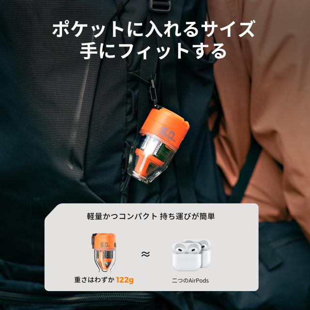 FLEXTAILGEAR MAX PUMP 3 携帯式エアーポンプ USB充電式 最軽量ポンプ 5kPa 照明ライト付き 携帯型 テントライト 懐中電灯 エアーポンプ_5