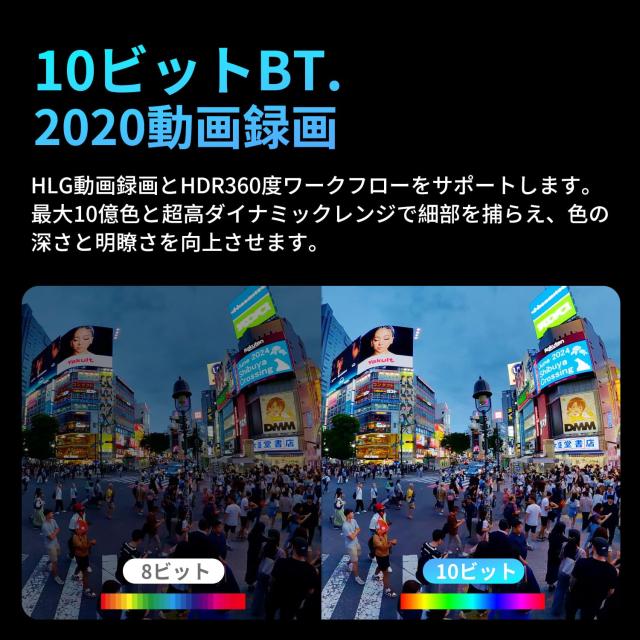 Kandao QooCam 3 Ultra｜ 8K 10ビット アクションカメラ 360度カメラ 9600万画素 IPX8防水 5.7K360度動画 96MP360度写真 手ブレ補正 アク