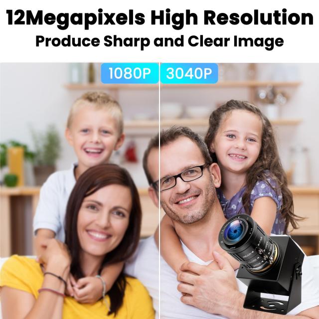 120fps USB カメラ ELP 4K 高速 USB ウェブカメラ ゴルフスイングカメラ 3X 手動光学ズームレンズ付き 12 メガピクセル USB カメラ ライ_3