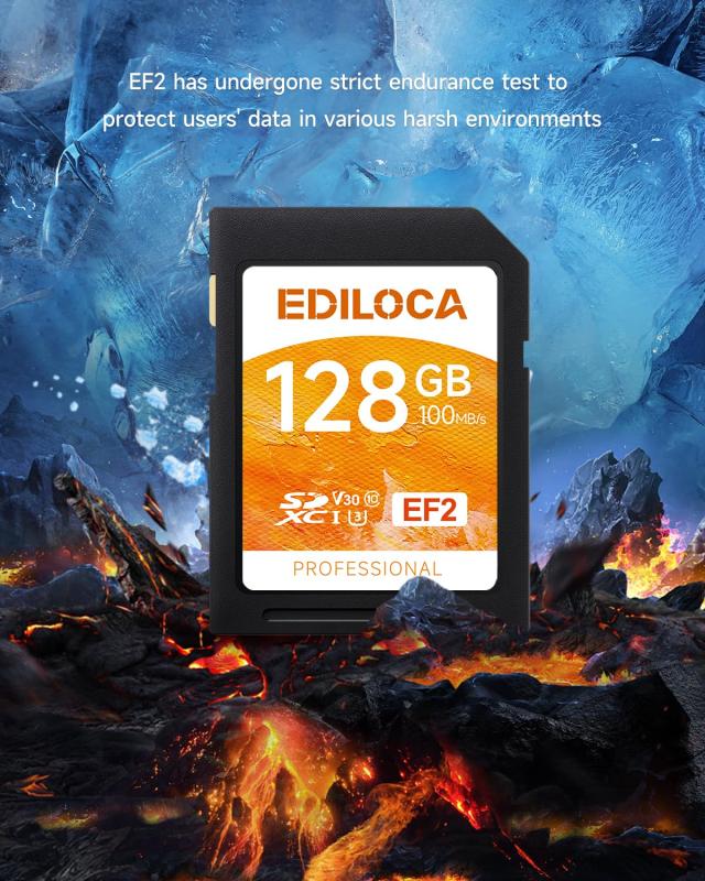 Ediloca EF2 128GB SDカード 3枚セット C10 UHS-I U3 V30 メモリカード 高速 読み取り速度 100MB/s 書き込み速度 90MB/s Full HD ＆ 4K ビの通販は